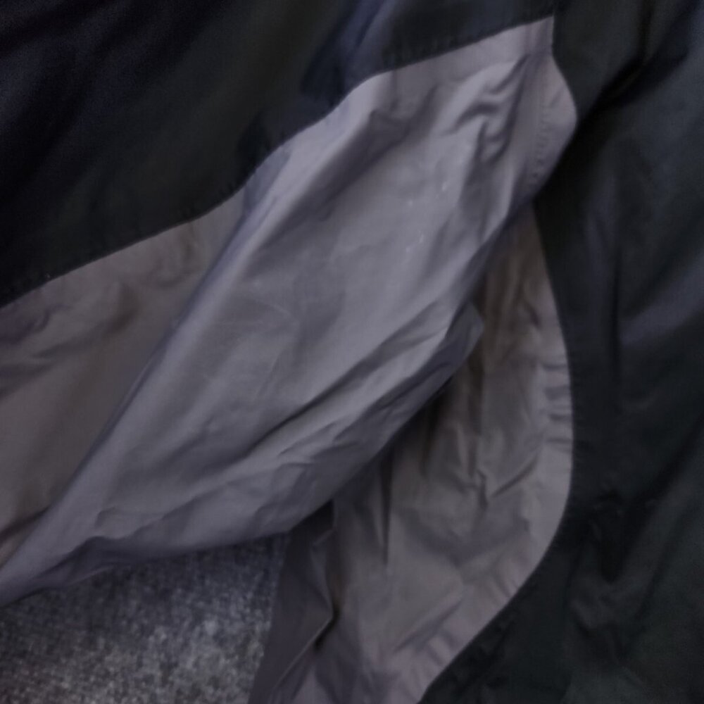 Columbia Men's Large Black & Gray Full Zip Windbreaker Jacket Mesh Lining Snap - Picture 9 of 16